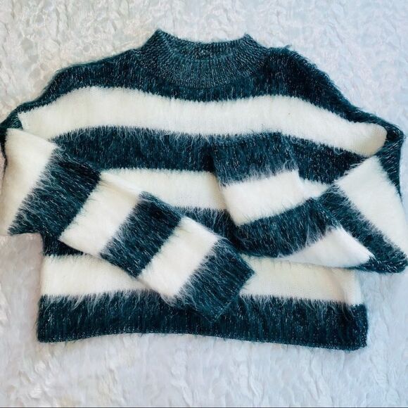 Abound Mock-Neck Knit Striped Sweater NWOT - Picture 3 of 6